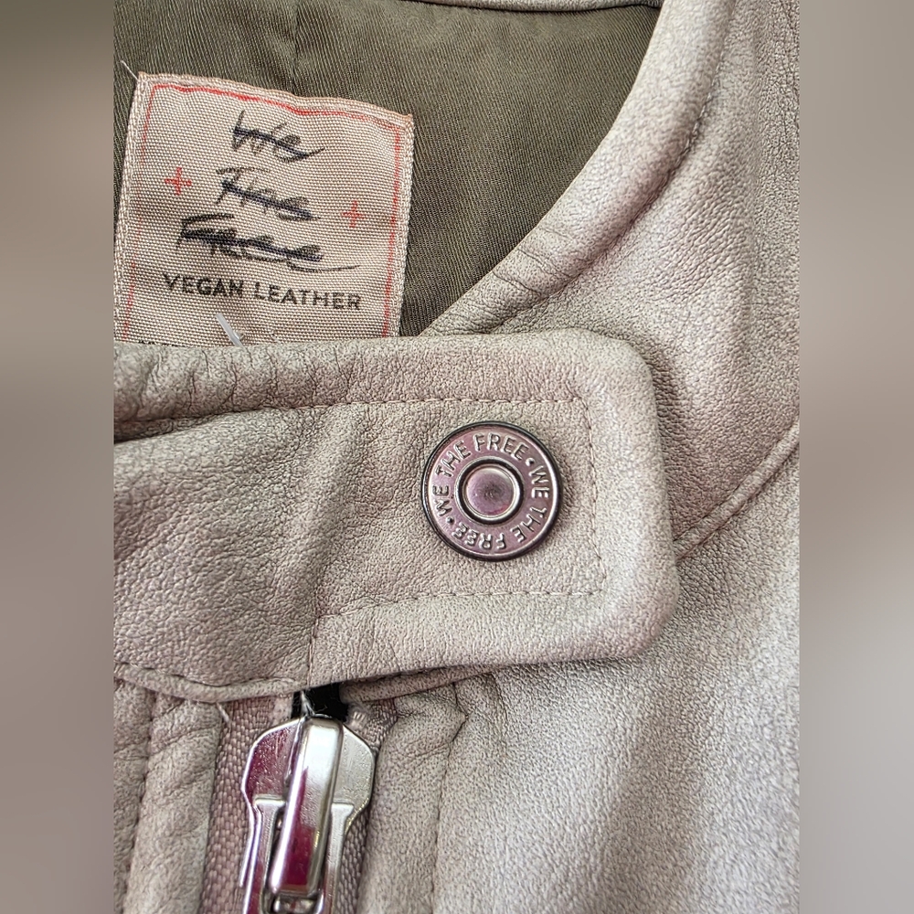 Free People Sweeney Vegan Leather Vest Jacket Size Small New With Tags - Picture 8 of 12